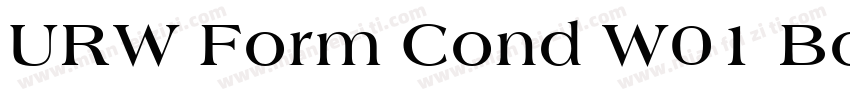 URW Form Cond W01 Bold字体下载字体转换